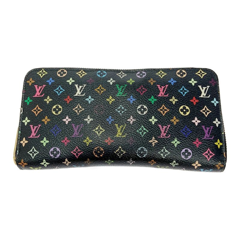 Louis Vuitton M60243 Multicolor PVC Zippy Wallet Black 403710 Long Wallet