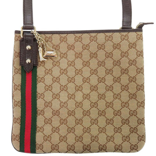 Gucci Sherry Line 144388 GG Canvas Beige Shoulder Bag 1300 Gucci
