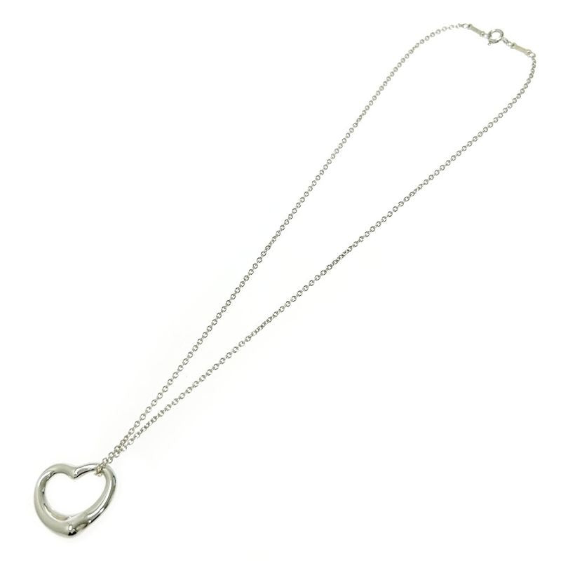 Tiffany & Co Silver Elsa Peretti Open Heart Necklace 6.8 g 925