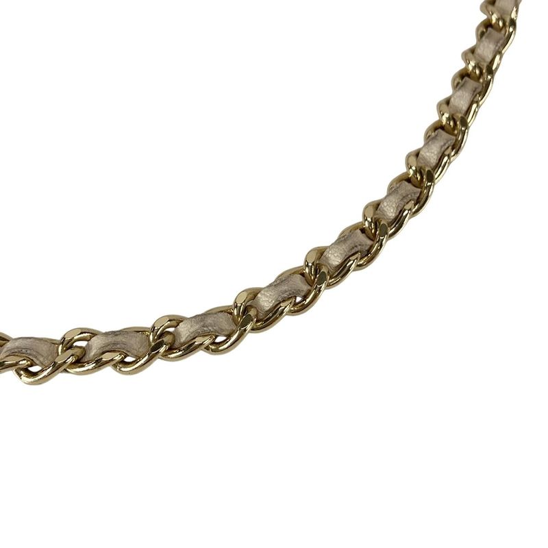 Chanel Shoulder Bag Choco Bar Light Brown Coco Mark/chain Shoulder Leather