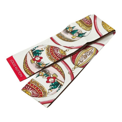Louis Vuitton Monogram Bandeau Christmas Vivienne Scarf Multicolor Silk