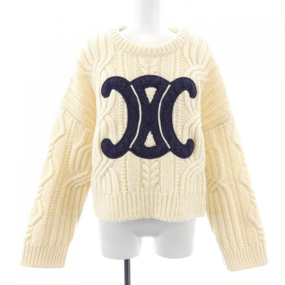 Celine Triomphe Knit Top Beige