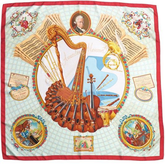 Hermes Wolfgang Amadeus Mozart Hymn To Mozart Carré 90 Scarf Silk Twill Square