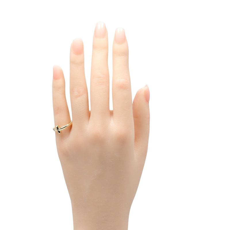 Tiffany & Co T One 18K Yellow Gold #8 Ladies 3.77g Ring