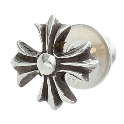Chrome Hearts No2 CH Pls CH Plus Stud Silver Earrings