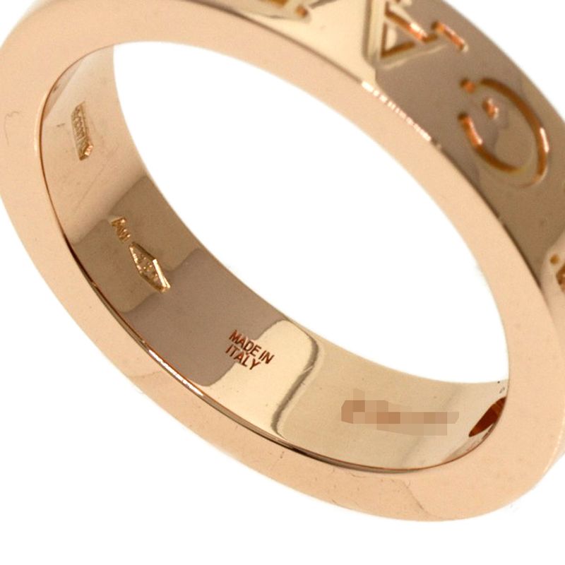 Bvlgari Bulgari Double Logo Diamond Ring - 18K Pink Gold Ladies