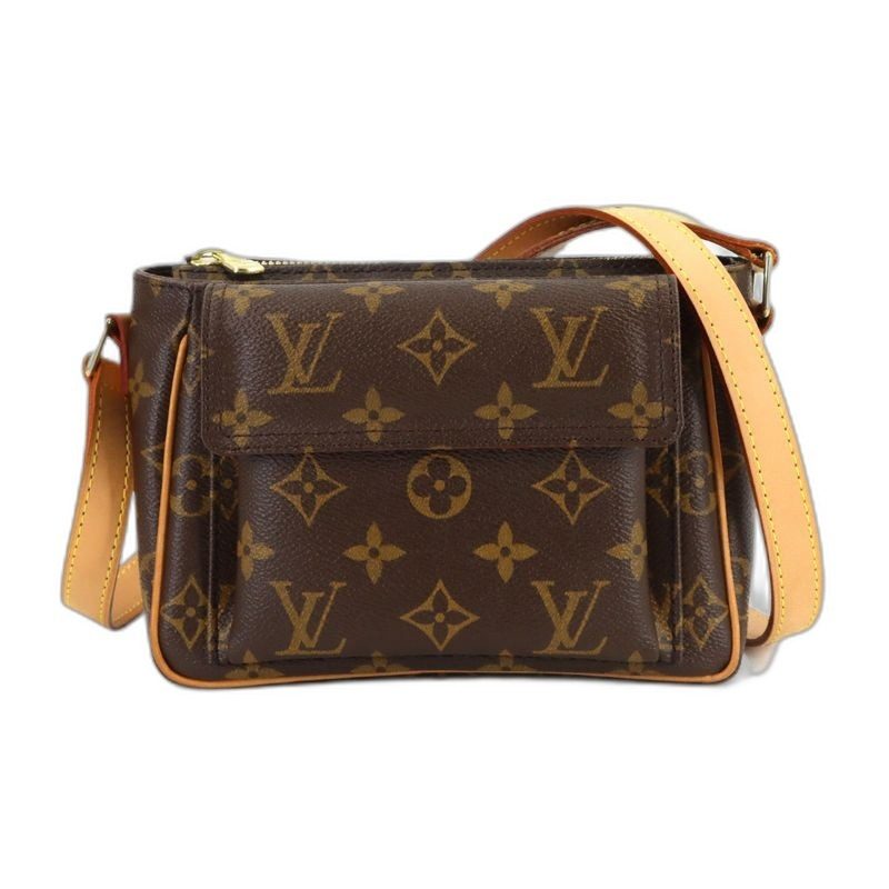 Louis Vuitton Monogram PM Shoulder Bag Brown Gold Viva-Cite