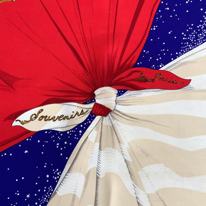 Hermes Carre 90 Souvenirs De Paris Memories Of Paris Blue And Red Eiffel Tower