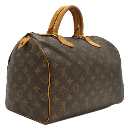 Louis Vuitton Handbag Speedy 30 Monogram Canvas Monogram Gold Hardware Brown