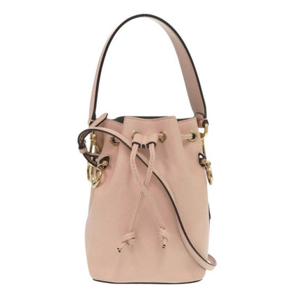 Fendi Montresor Mini 8 Bs010 Leather Pink 2-Way Handbag 0267