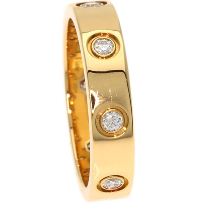 Cartier Mini Love Ring Full Diamond #48 Ring And Ring 18K Yellow Gold Ladies