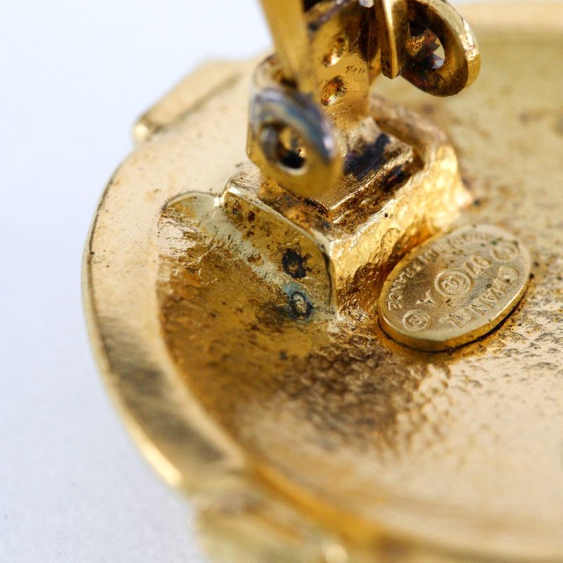 Chanel Coco Mark Vintage Gold Plated 97A Ladies 20.2g Earring