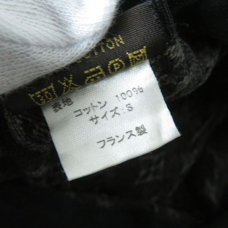 Louis Vuitton 410907 Cotton Monogram Denim Hat Bucket Hat Black S Made In