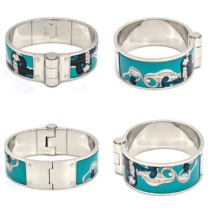 Hermes Enameled Bracelet Charnière GM Bangle Wrist Circumference Approx 18cm