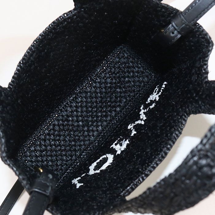 Loewe Tote Mini Loewe Font Alf1v46x01 Handbag Raffia Women's