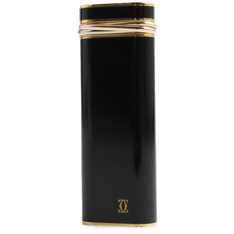 Cartier Trinity Lacquer New Shape Logo Roller Type Gas Lighter Smoking