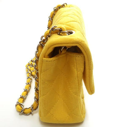 Chanel Matelasse 20 Chain Shoulder No 19 Cotton Yellow Mini Matelasse Chanel
