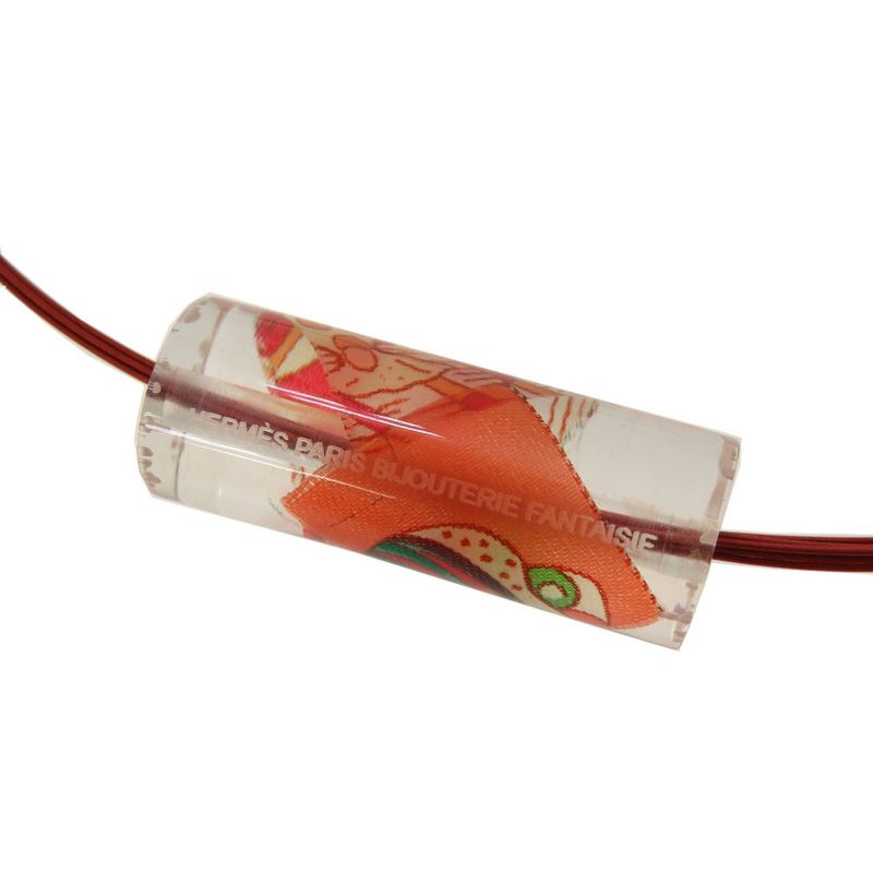 Hermes Licinée Choker Plastic Wire Orange Accessories 0274 Hermes