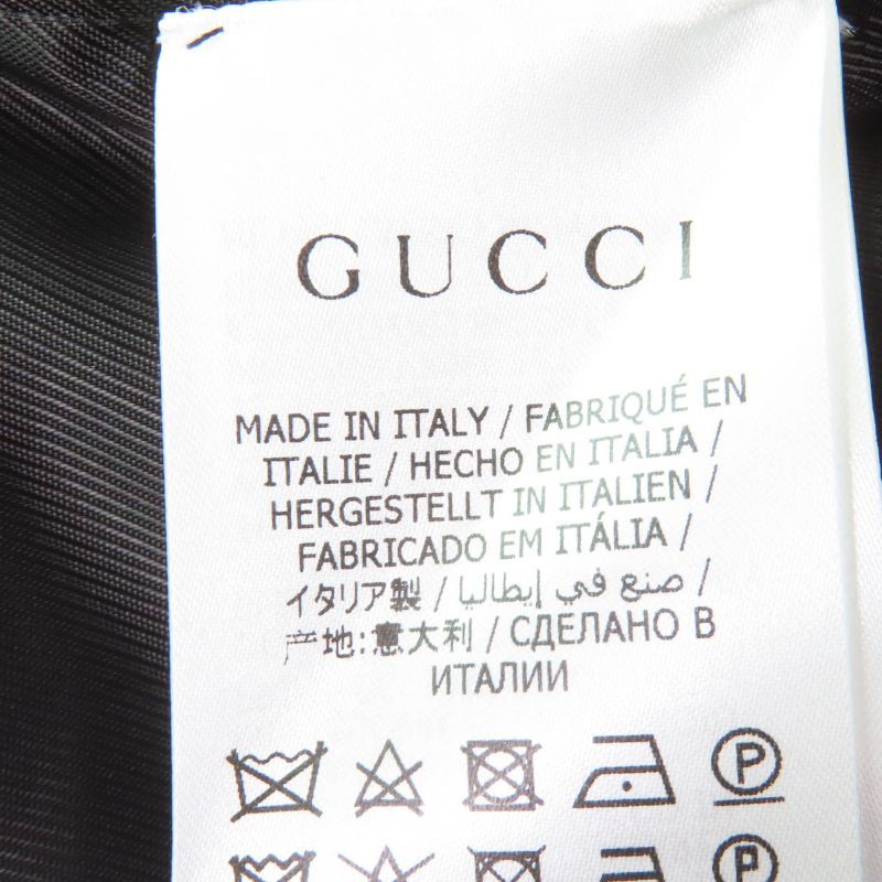 Gucci 643287 Wool Design Button Double Breasted Tweed Jacket Black 40 Made In