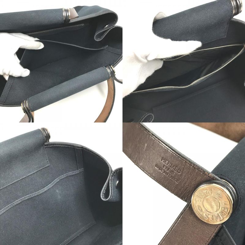 Hermes Tote Bag Cabac Elan PM Cabac Elan PM Leather / Canvas Dark Navy