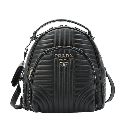 Prada Diagram Backpack Leather Nero