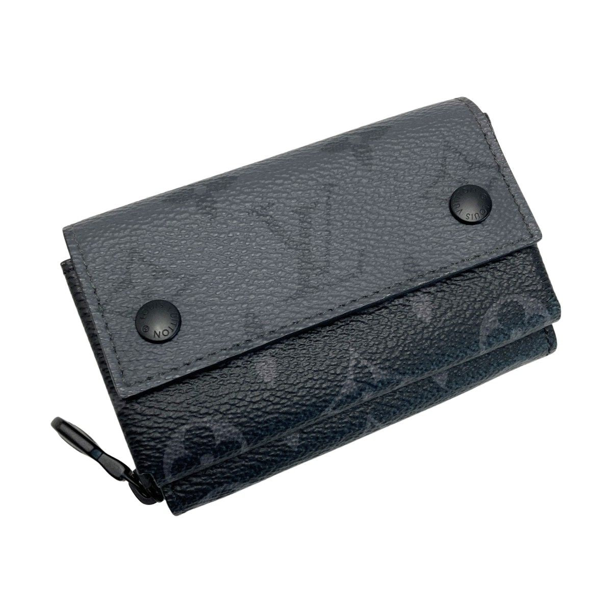 Louis Vuitton Monogram Eclipse Zippy Organizer M82771 Black Coin Case Wallet