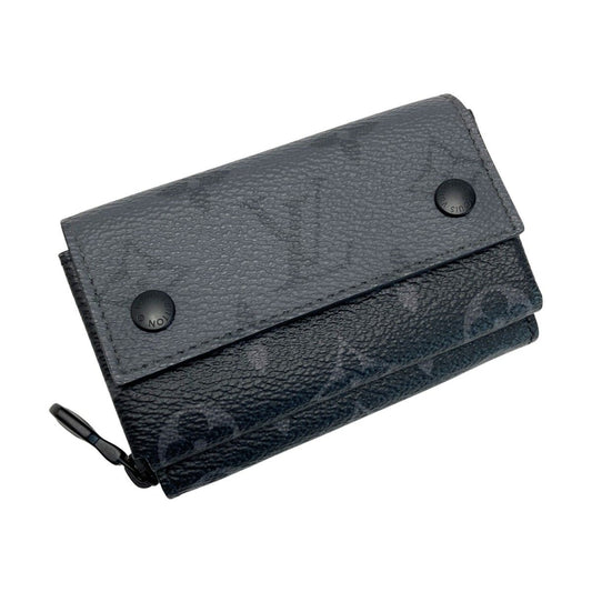 Louis Vuitton Monogram Eclipse Zippy Organizer M82771 Black Coin Case Wallet
