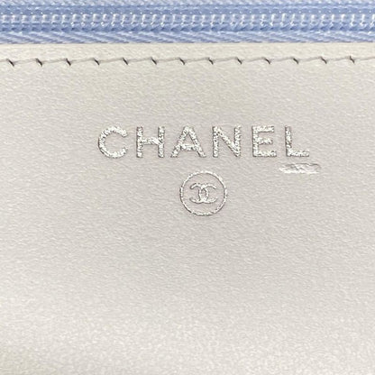 Chanel Wallet Matelasse Ap0250 Light Blue×white×multi