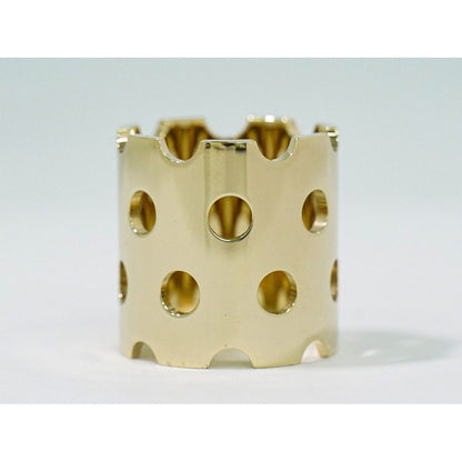 Hermes Scarf Ring Gold Plated Perforated — view 5