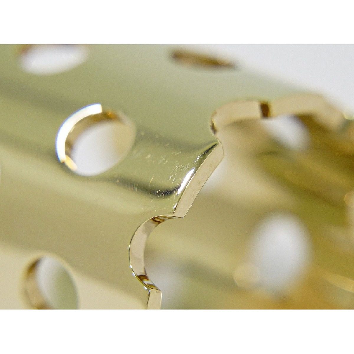 Hermes Scarf Ring Gold Plated Perforated — view 6