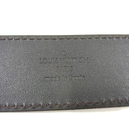 Louis Vuitton Belt Santure Riveted M6836 U Brown Suede Leather Silver — view 2