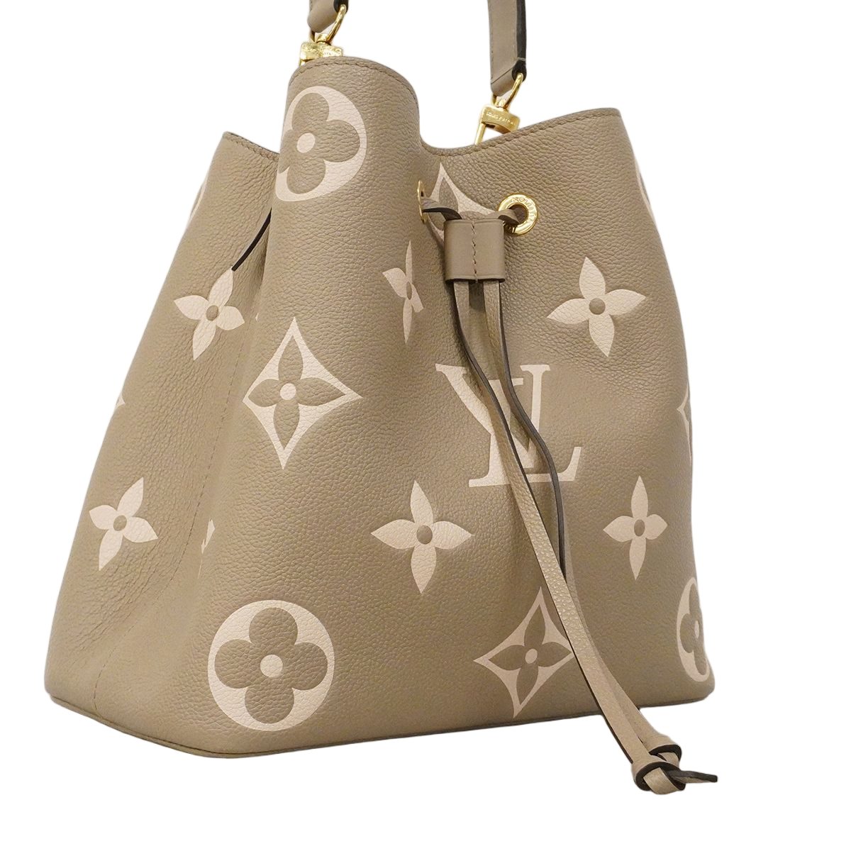 Louis Vuitton Handbag Monogram Empreinte Bicolor Neo Noe Tourtelle Cream — view 2
