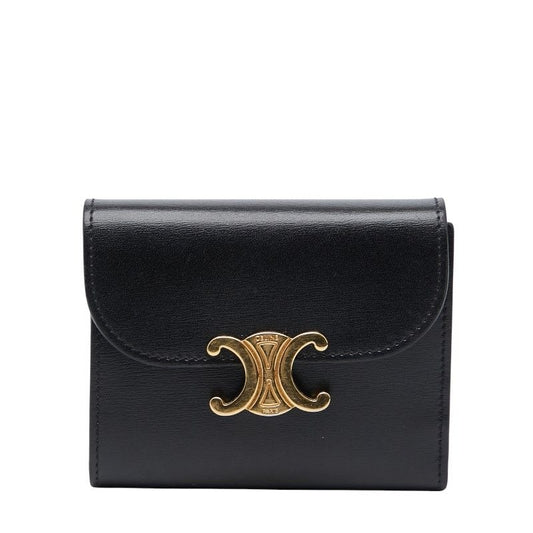 Celine Triomphe Black Leather