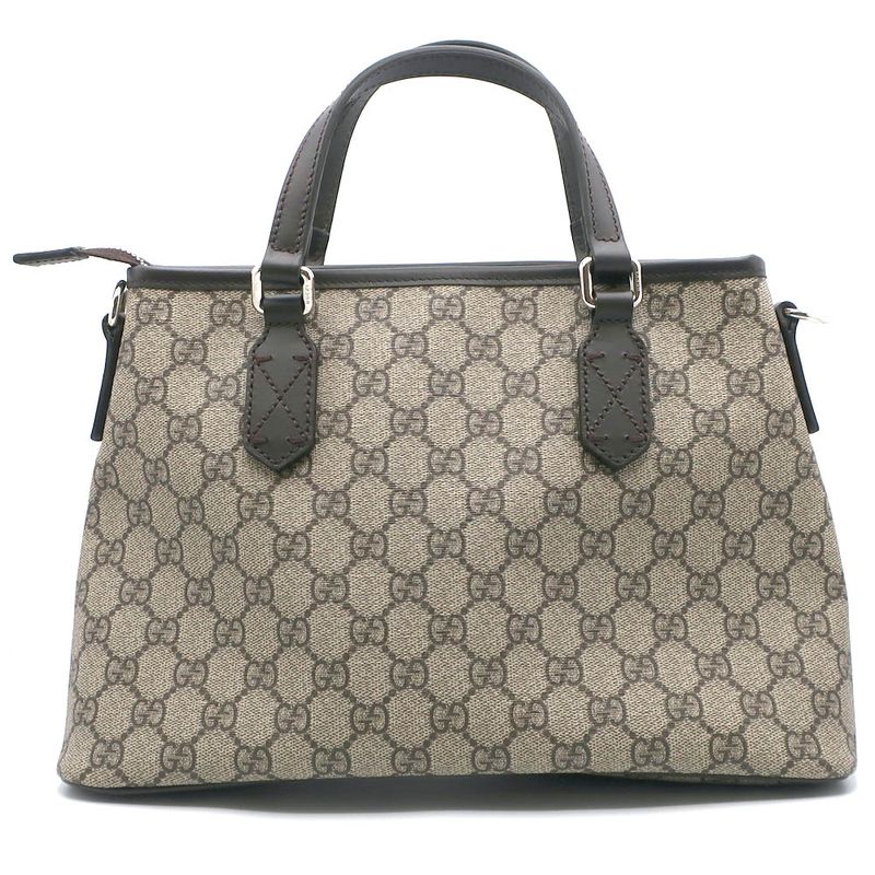Gucci Tote Bag GG Supreme 429019.486628 Beige Brown Silver Hardware