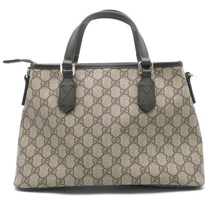 Gucci Tote Bag GG Supreme 429019.486628 Beige Brown Silver Hardware