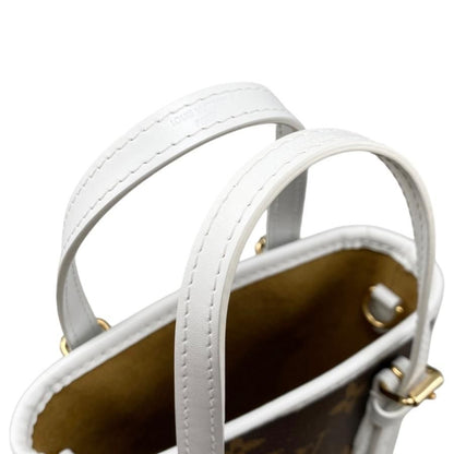 Louis Vuitton Handbag Shoulder Bag Nano Bucket M81489 Monogram White Louis