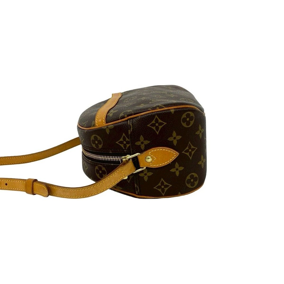 Louis Vuitton Blois Monogram Logo Pattern Leather Shoulder Bag Pochette Brown — view 5