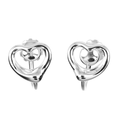Tiffany & Co Open Heart Silver 925 Ladies 2.5g Earring