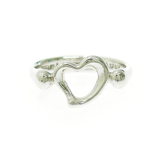 Tiffany & Co Silver Open Heart Ring 2.3g 925 Engraved 423833 Ring