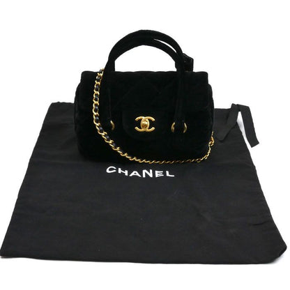 Chanel Velvet Mini Beau Ring 2024 VIP Christmas Gift 2 Way Shoulder Bag Black