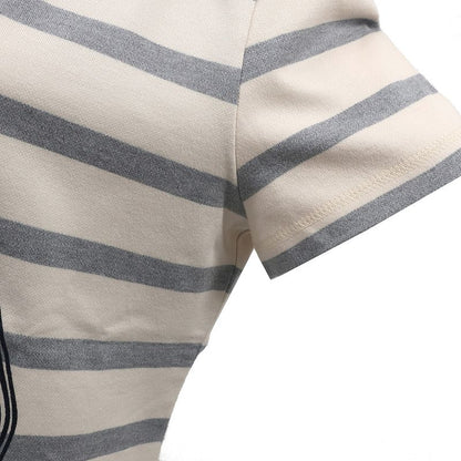 Hermes Short Sleeve T-Shirt Straight T-Shirt Cotton Ivory X Gray X Black 34