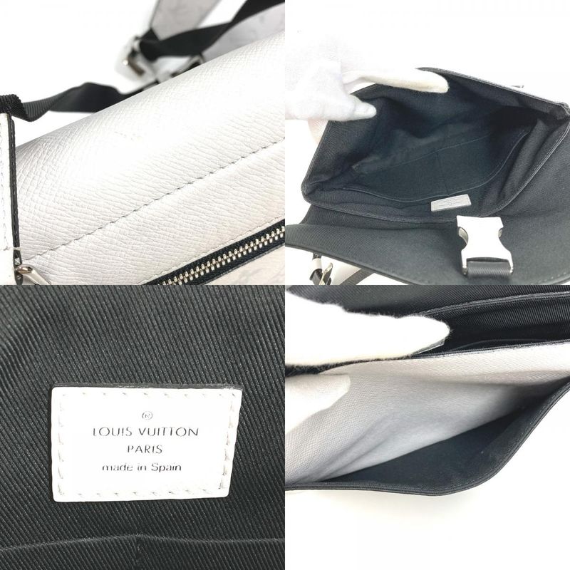 Louis Vuitton Shoulder Bag Flap Messenger M30411 Taiga Leather White