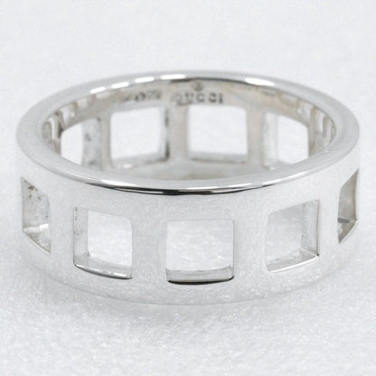 Gucci Open Square Silver 925 Size 12 Ladies 4.3g Ring