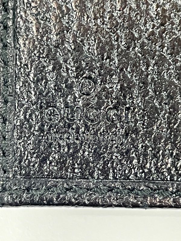 Gucci GG Canvas Leather Compact Wallet Bifold Wallet Double Hook 112664 Navy