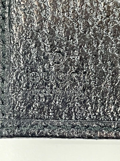 Gucci GG Canvas Leather Compact Wallet Bifold Wallet Double Hook 112664 Navy