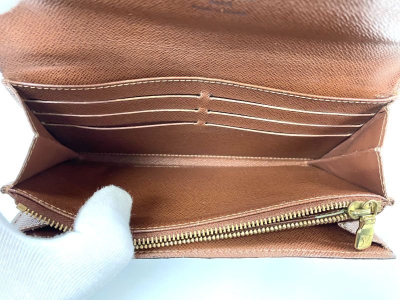 Louis Vuitton Monogram Portefeuille Sarah Long Wallet M61734 Brown Made In