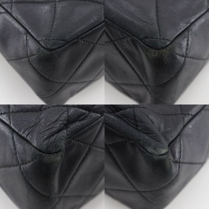 Chanel Matelasse Coco Mark Rope Vintage Lambskin Black Ladies Shoulder Bag