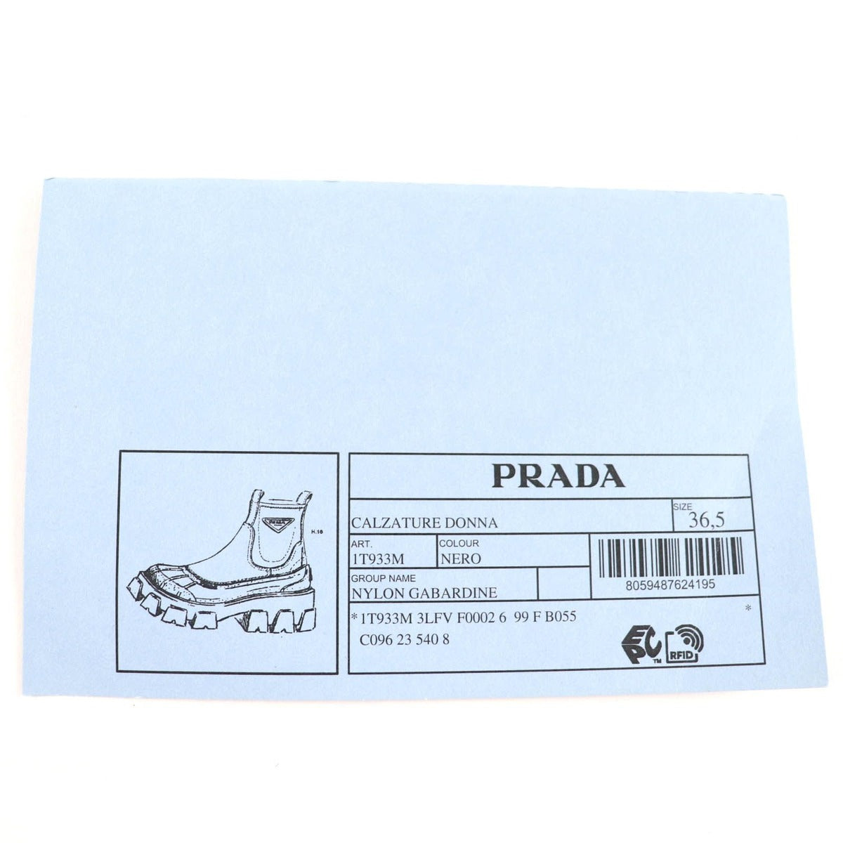 Prada Monolith Re-Nylon Triangle Logo Gabardine Boots Short Black — view 9