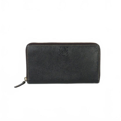 Loewe Anagram Leather Zip Around Wallet Black