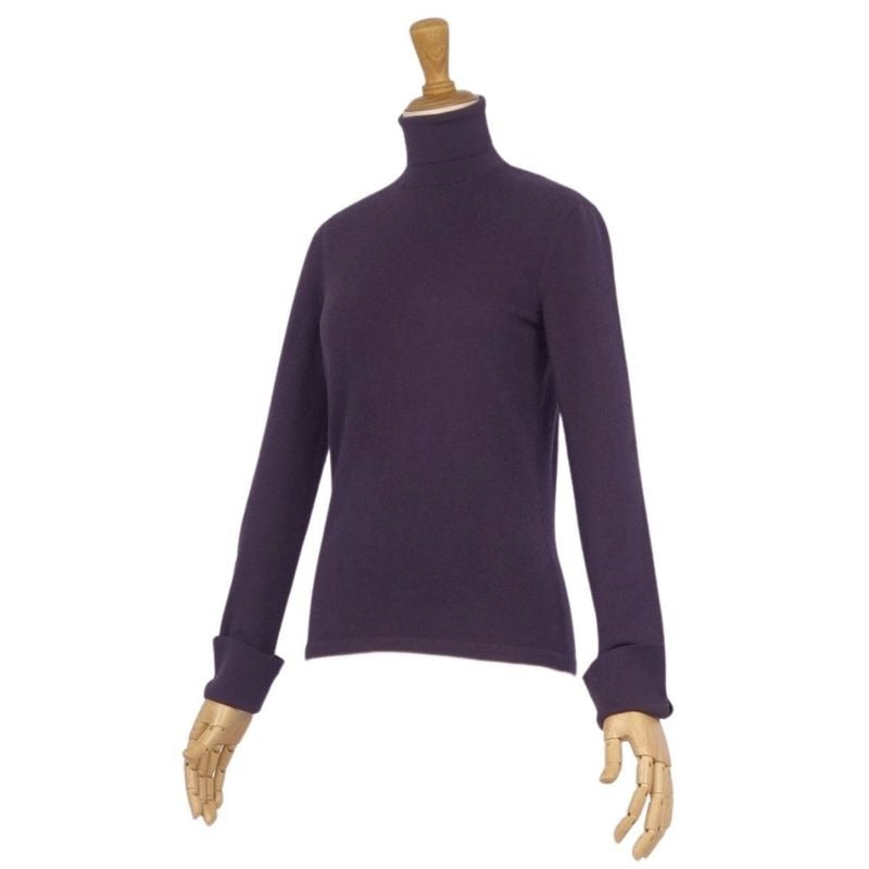 Celine Knit Sweater High Neck Cashmere Top — view 4